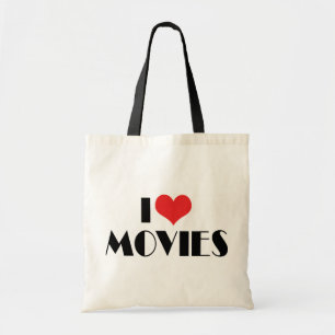 I Love Heart Movies - Movie Lover Tote Bag