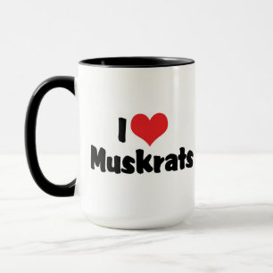I Love Heart Muskrats Mug