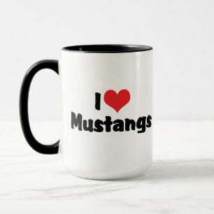I Love Heart Mustangs - Horse Lover Mug