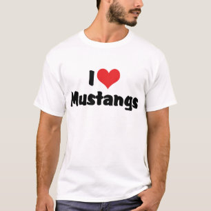 I Love Heart Mustangs - Horse Lover T-Shirt