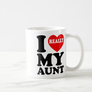 I Love (heart) My Aunt For Nephew And Niece Family Coffee Mug