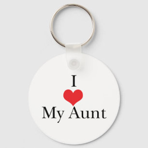 I Love (Heart) My Aunt Key Ring