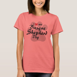 I Love (Heart) My Basque Shepherd Dog Lovers T-Shirt