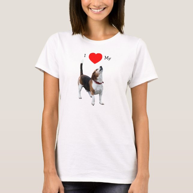 I Love Heart My Beagle Dog  T-Shirt (Front)