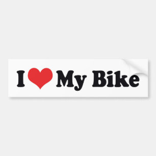 I Love Heart My Bike - Bicycle Motorcycle Lover Bumper Sticker