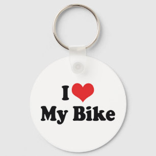 I Love Heart My Bike - Bicycle Motorcycle Lover Key Ring