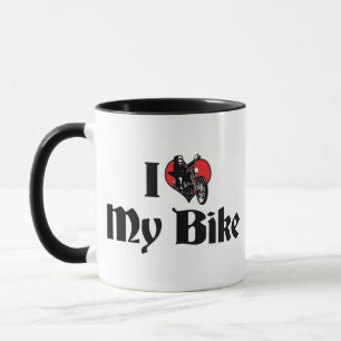 I Love Heart My Bike - Bicycle Motorcycle Lover Mug