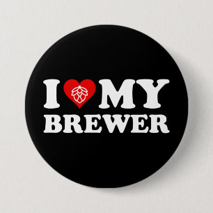 I Love (Heart) My Brewer 7.5 Cm Round Badge