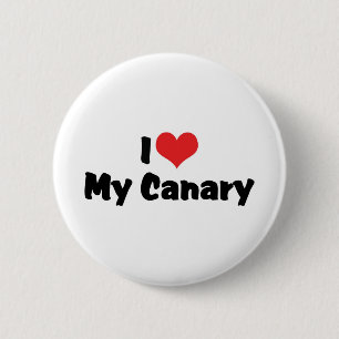 I Love Heart My Canary - Bird Lover 6 Cm Round Badge