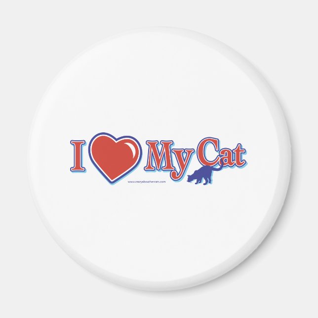 I Love Heart My Cat Magnet (Front)