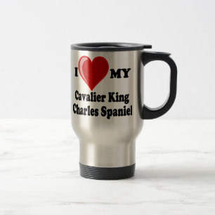 I Love (Heart) My Cavalier King Charles Spaniel Travel Mug