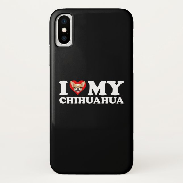 I Love (Heart) My Chihuahua Case-Mate iPhone Case (Back)
