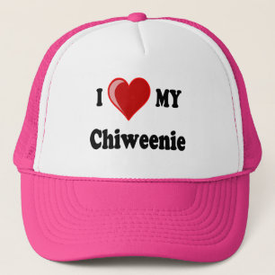 I Love (Heart) My Chiweenie Dog Trucker Hat