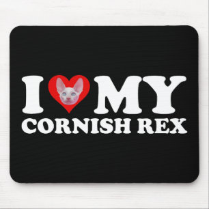 I Love (Heart) My Cornish Rex Mouse Mat