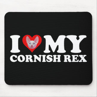 I Love (Heart) My Cornish Rex Mouse Mat
