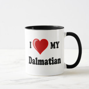 I Love (Heart) My Dalmatian Dog Mug