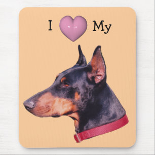 I Love Heart My Doberman Cute Mousepad