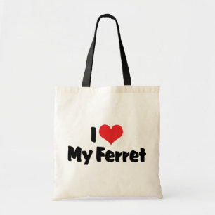 I Love Heart My Ferret Tote Bag