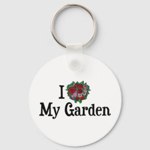 I Love Heart My Garden - Flower Vegetable Garden Key Ring