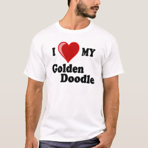 I Love (Heart) My Golden Doodle Dog T-Shirt
