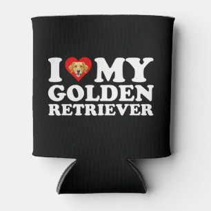 I Love (Heart) My Golden Retriever Can Cooler