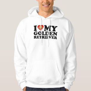 I Love (Heart) My Golden Retriever Hoodie