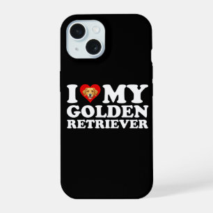 I Love (Heart) My Golden Retriever iPhone 15 Case