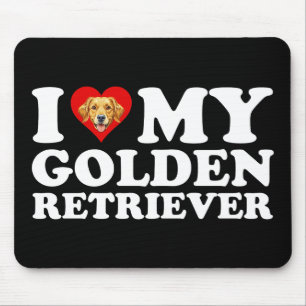 I Love (Heart) My Golden Retriever Mouse Mat