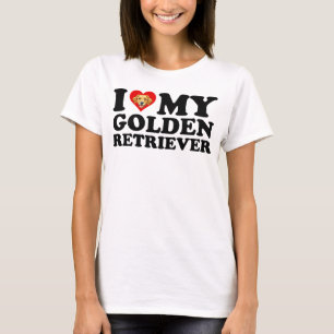 I Love (Heart) My Golden Retriever T-Shirt