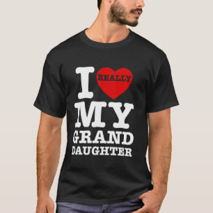 I Love Heart My Granddaughter Grandpa Grandma Matc T-Shirt