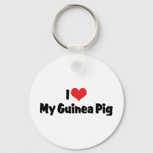 I Love Heart My Guinea Pig Key Ring