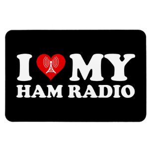 I Love (Heart) My Ham Radio Magnet