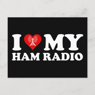 I Love (Heart) My Ham Radio Postcard