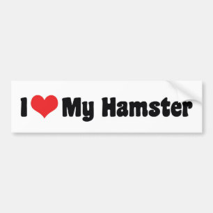 I Love Heart My Hamster Bumper Sticker