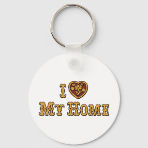 I Love Heart My Home Sweet Home Key Ring