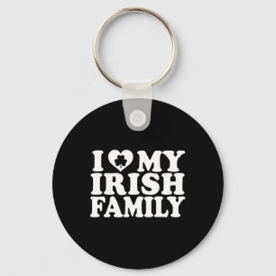 I Love Heart My Irish Family St Patricks Day Key Ring