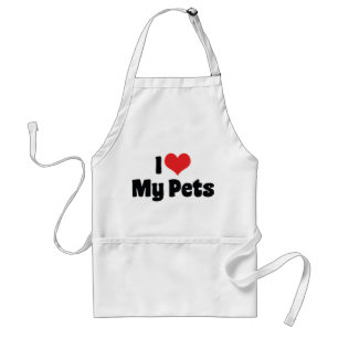 I Love Heart My Pets - Animal Lover Standard Apron