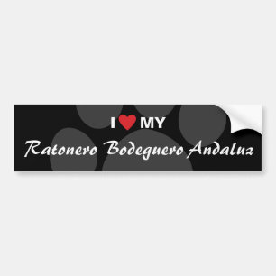 I Love (Heart) My Ratonero Bodeguero Andaluz Bumper Sticker