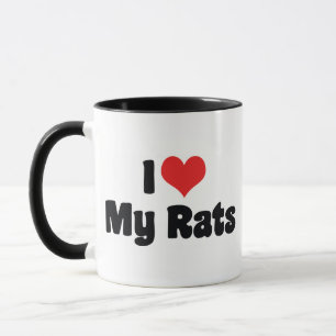 I love Heart My Rats - Pet Rat Lover Mug