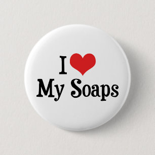 I Love Heart My Soaps - Soap Opera Lover 6 Cm Round Badge