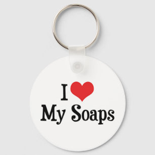 I Love Heart My Soaps - Soap Opera Lover Key Ring