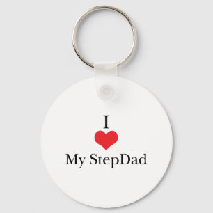 I Love (Heart) My StepDad Key Ring