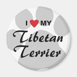 I Love (Heart) My Tibetan Terrier Magnet