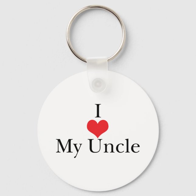 I Love (Heart) My Uncle Key Ring (Front)