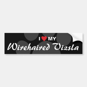 I Love (Heart) My Wirehaired Vizsla Bumper Sticker