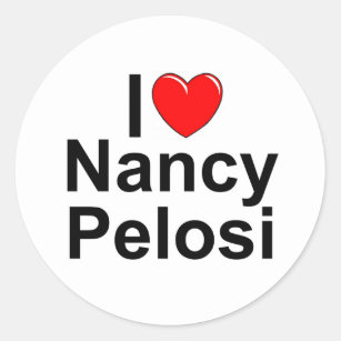 I Love (Heart) Nancy Pelosi Classic Round Sticker