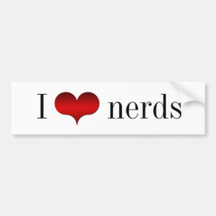 I Love (Heart) Nerds Bumper Sticker
