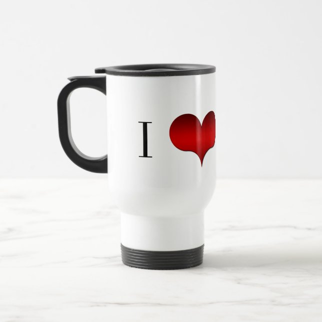 I Love (Heart) Nerds Mug (Left)