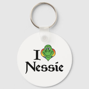 I Love Heart Nessie - Loch Ness Monster Key Ring