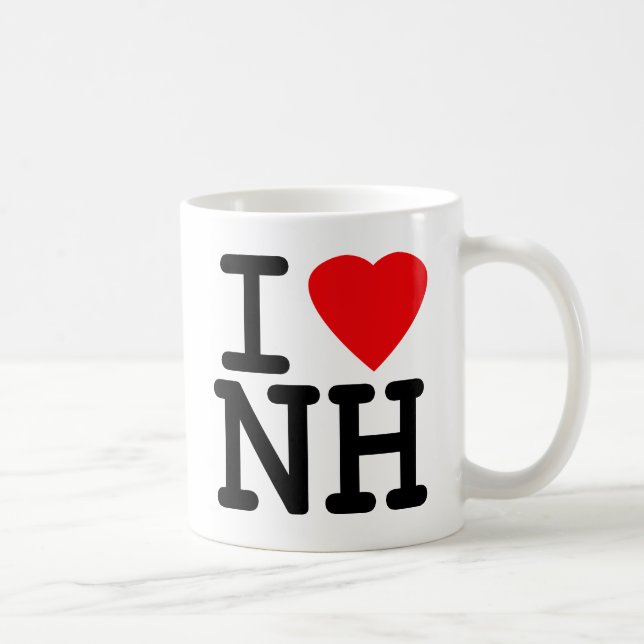 I Love Heart New Hampshire Coffee Mug (Right)